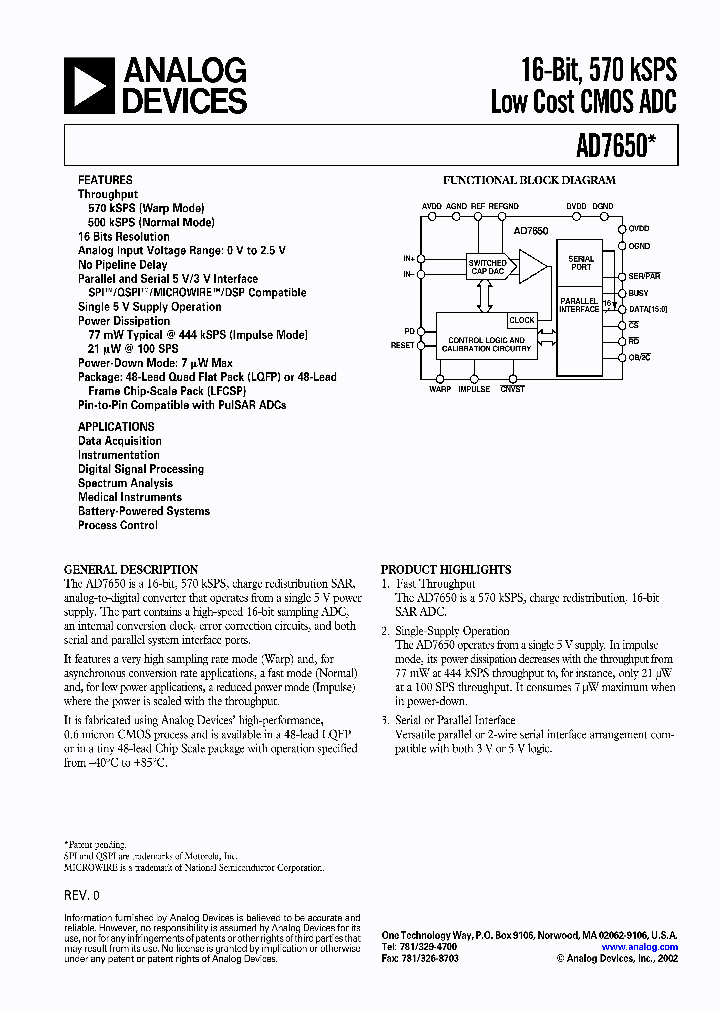 AD7650ACP_916551.PDF Datasheet