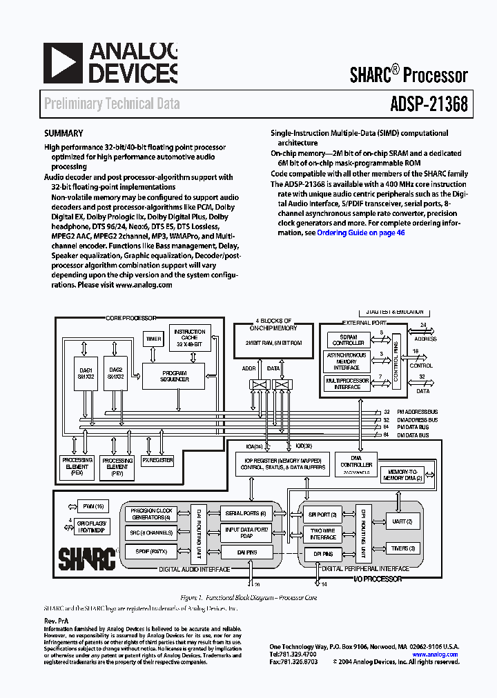 ADSP-21368_938837.PDF Datasheet