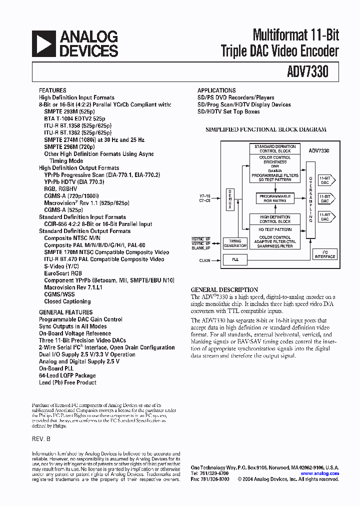 ADV7330_847318.PDF Datasheet