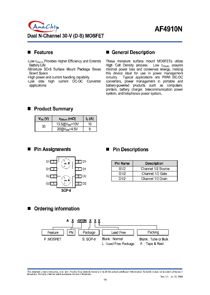 AF4910_884337.PDF Datasheet