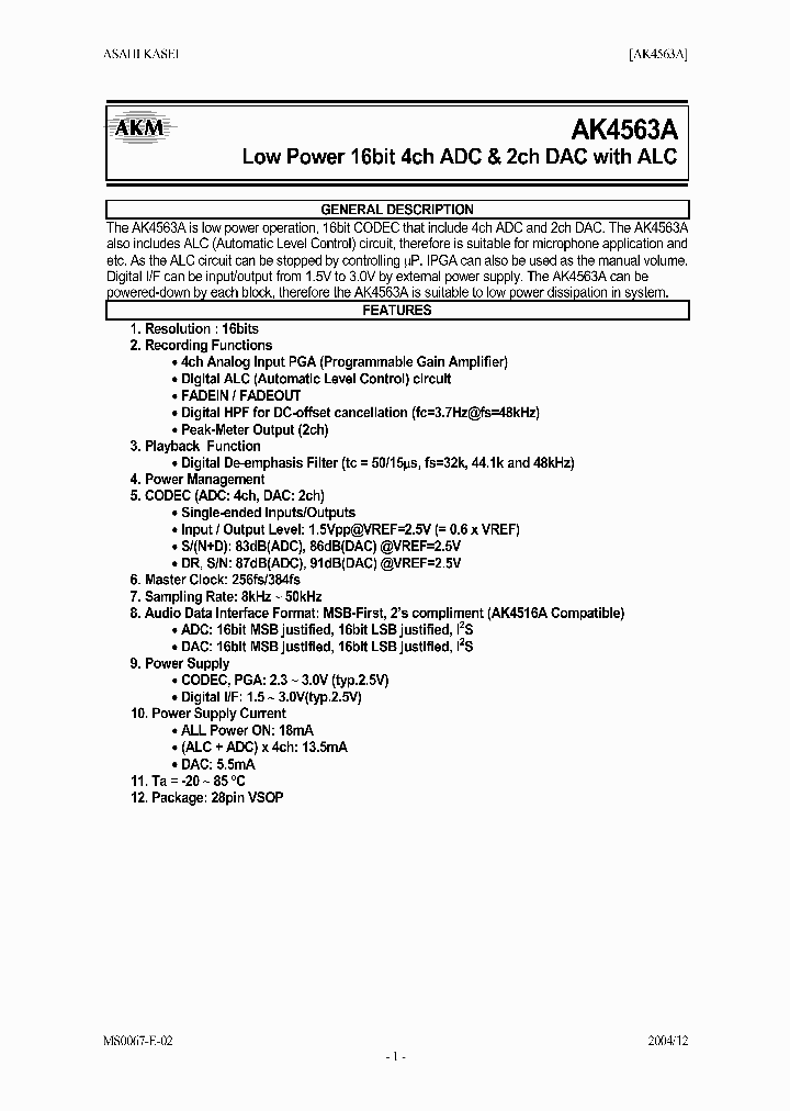 AKD4563A_1014754.PDF Datasheet