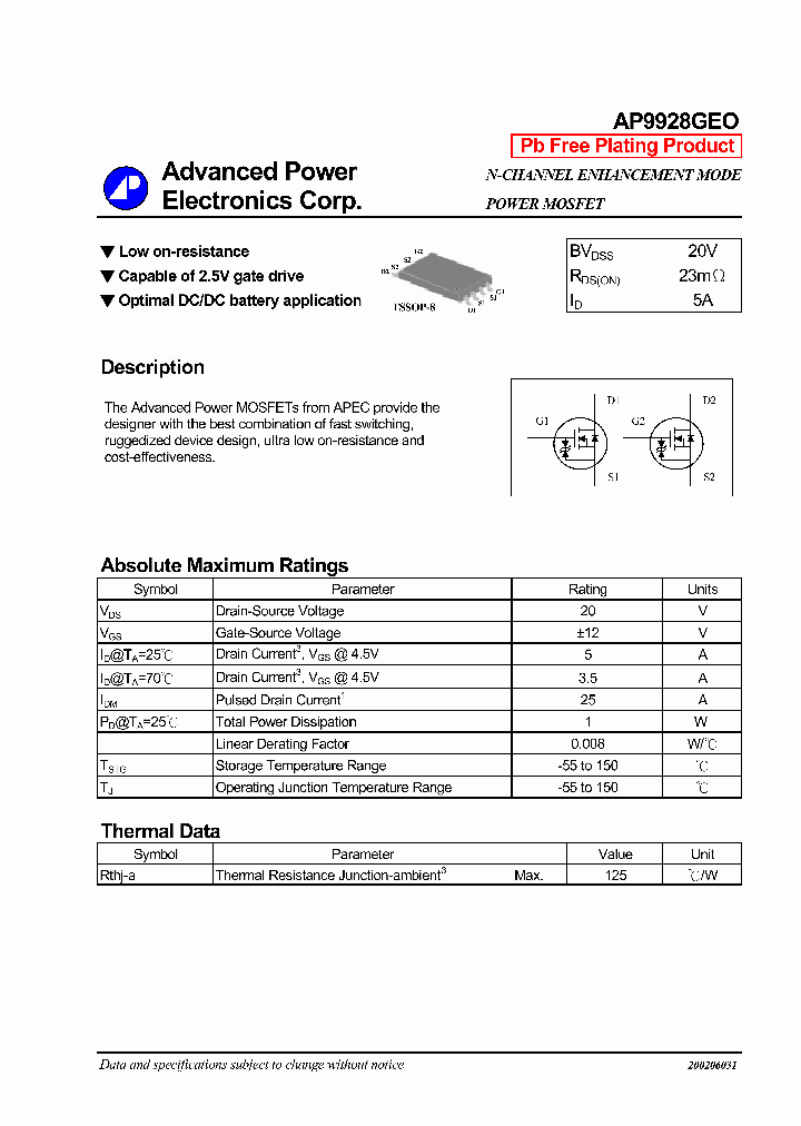 AP9928GEO_1018539.PDF Datasheet