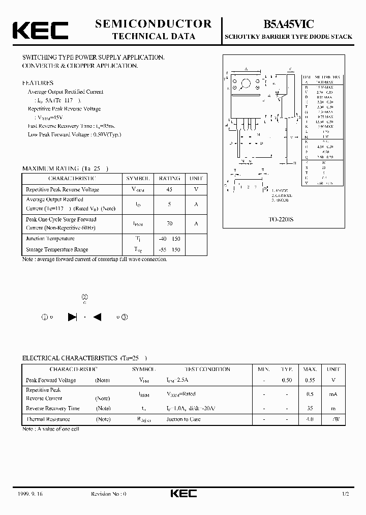 B5A45VIC_1012840.PDF Datasheet