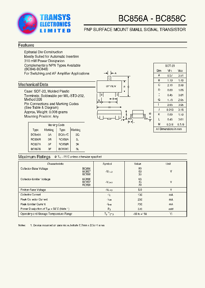 BC858C_831155.PDF Datasheet