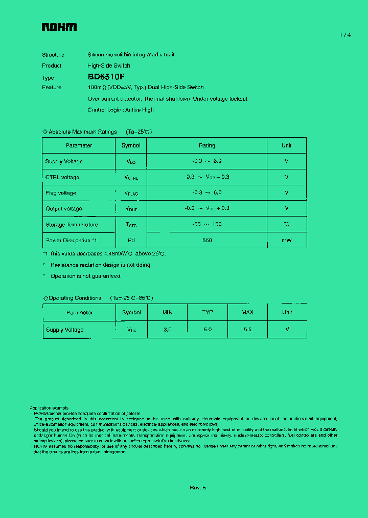BD6510F_1013284.PDF Datasheet