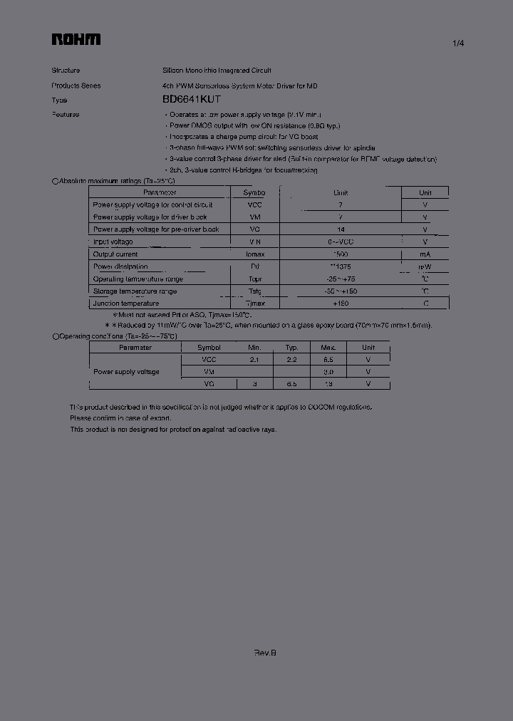 BD6641KUT_807763.PDF Datasheet