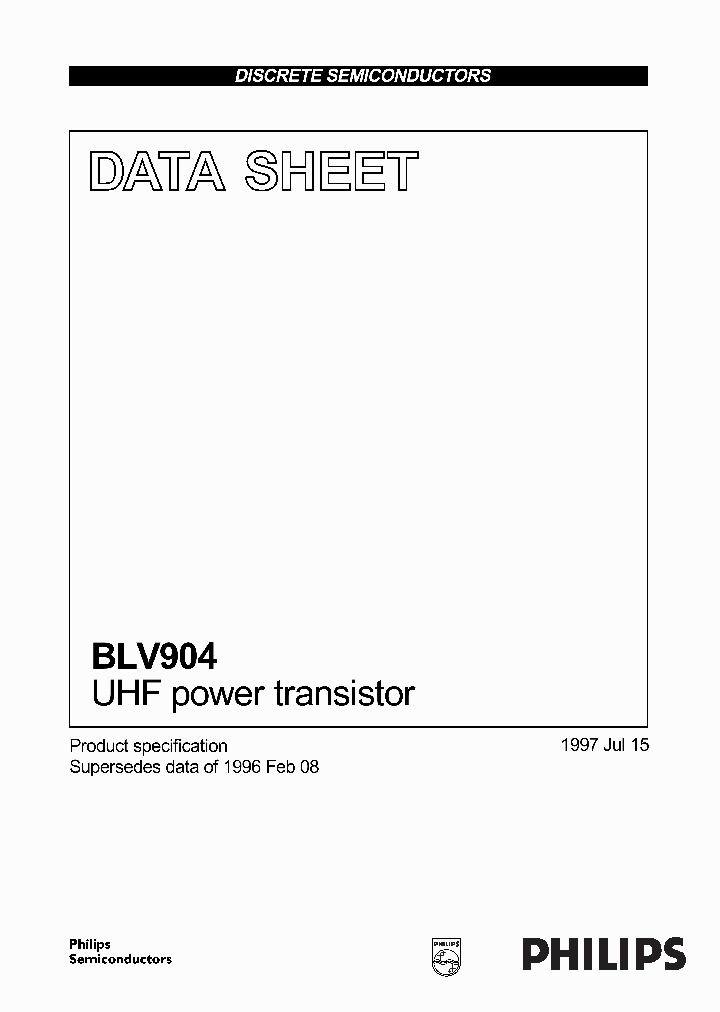 BLV904_850347.PDF Datasheet
