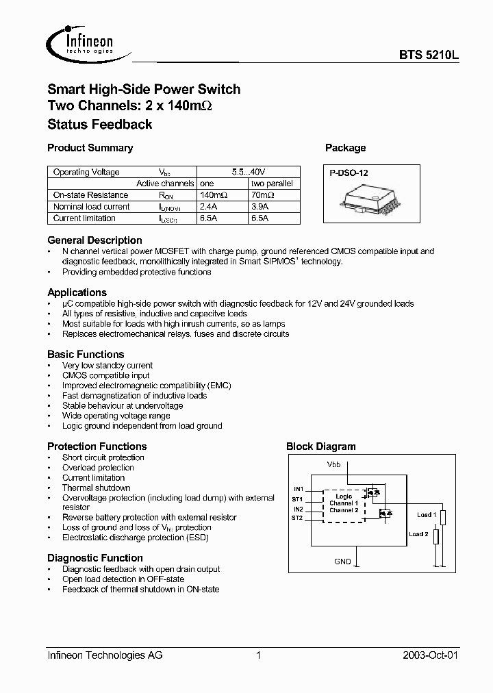 BTS5210L_910063.PDF Datasheet