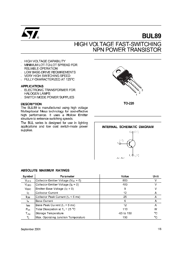 BUL8901_929921.PDF Datasheet