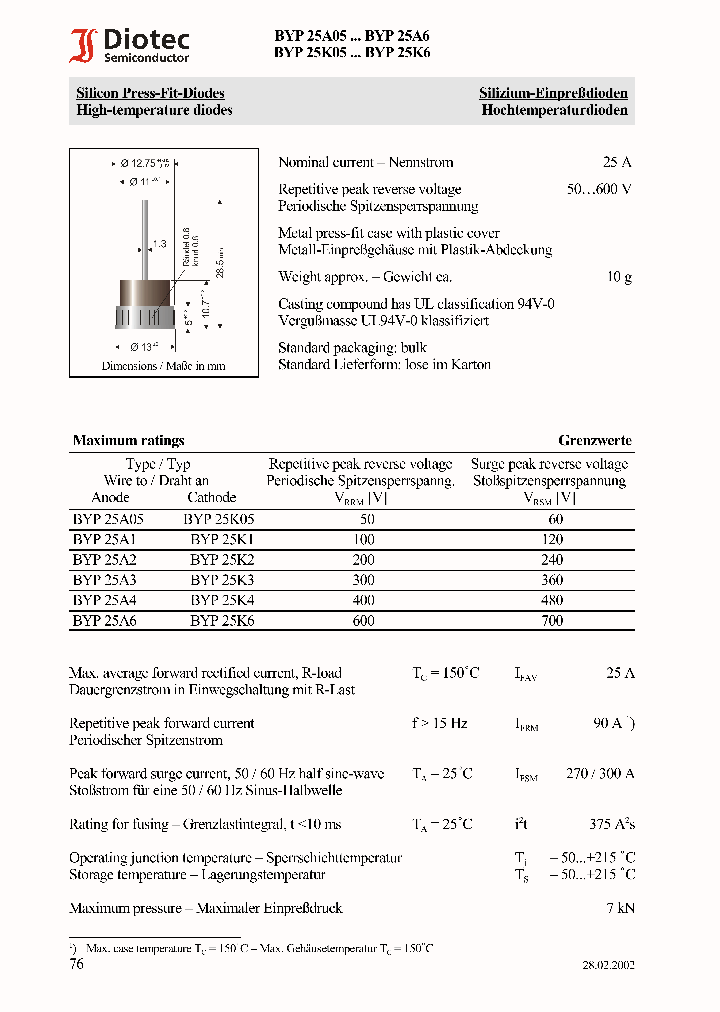 BYP25A1_839183.PDF Datasheet