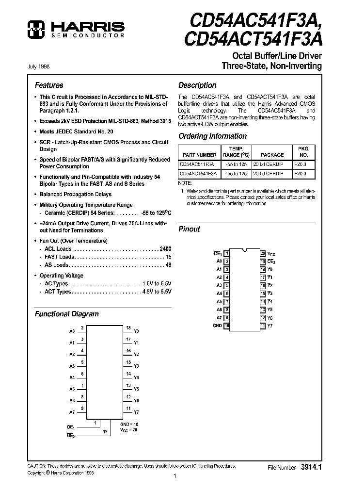 CD54AC541F3A_1020852.PDF Datasheet