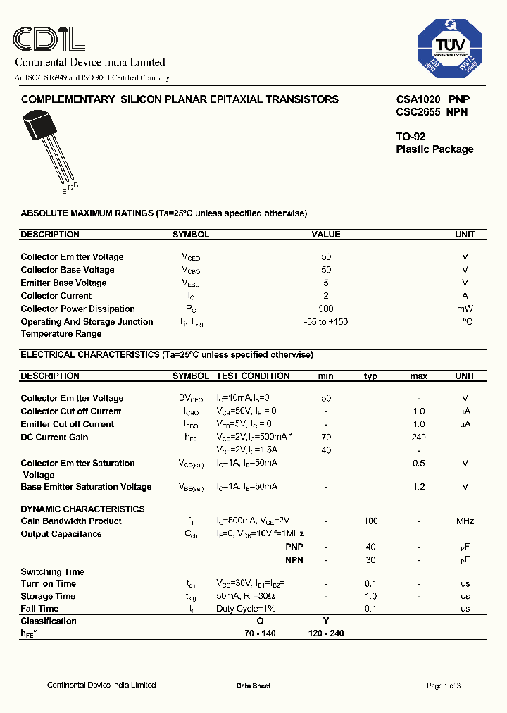 CSA1020_1014483.PDF Datasheet