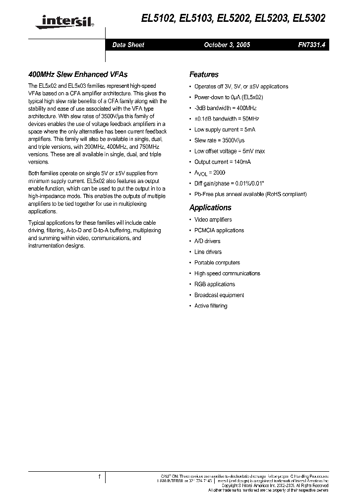 EL5203ISZ-T13_907230.PDF Datasheet