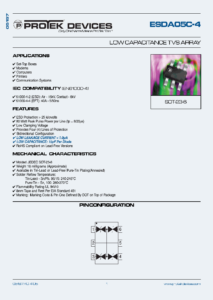 ESDA05C-4_734332.PDF Datasheet