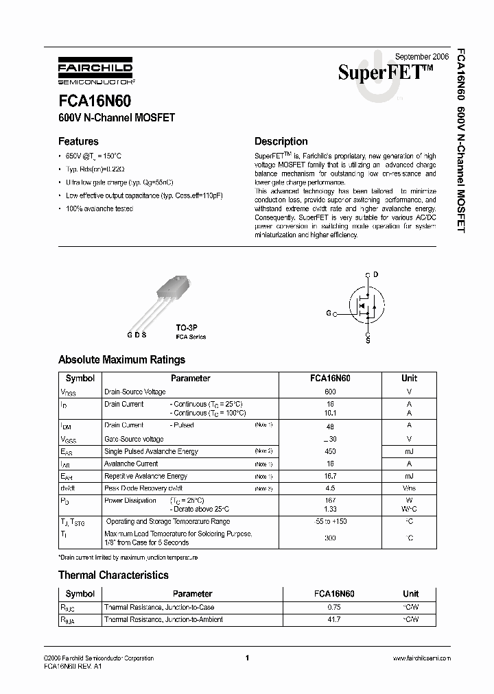 FCA16N6006_717744.PDF Datasheet