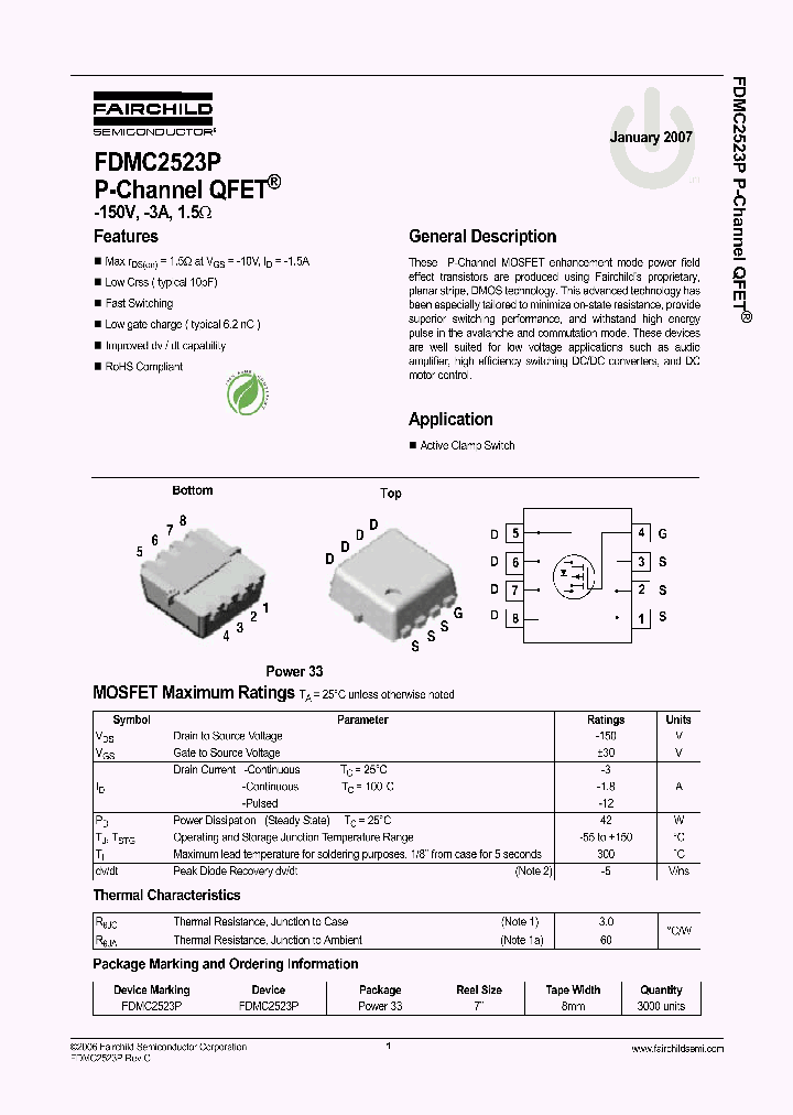 FDMC2523P07_708952.PDF Datasheet