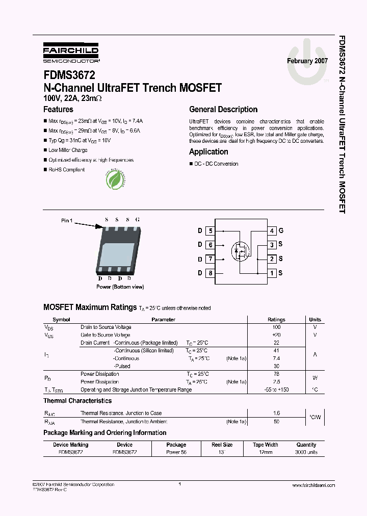 FDMS3672_747094.PDF Datasheet
