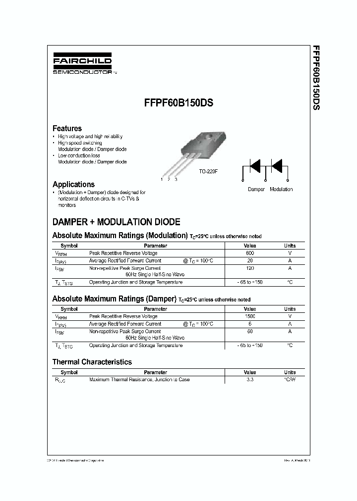 FFPF60B150DS_926723.PDF Datasheet
