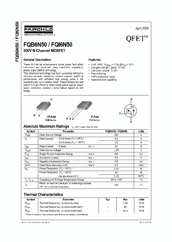 FQB6N50_925859.PDF Datasheet