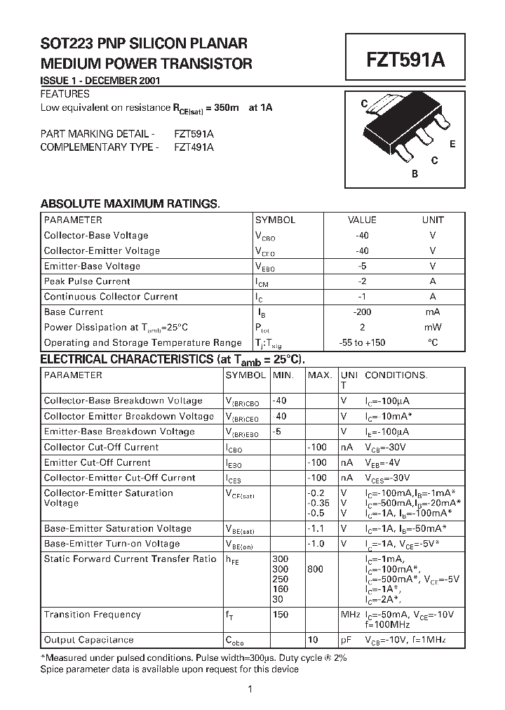 FZT591A_950402.PDF Datasheet