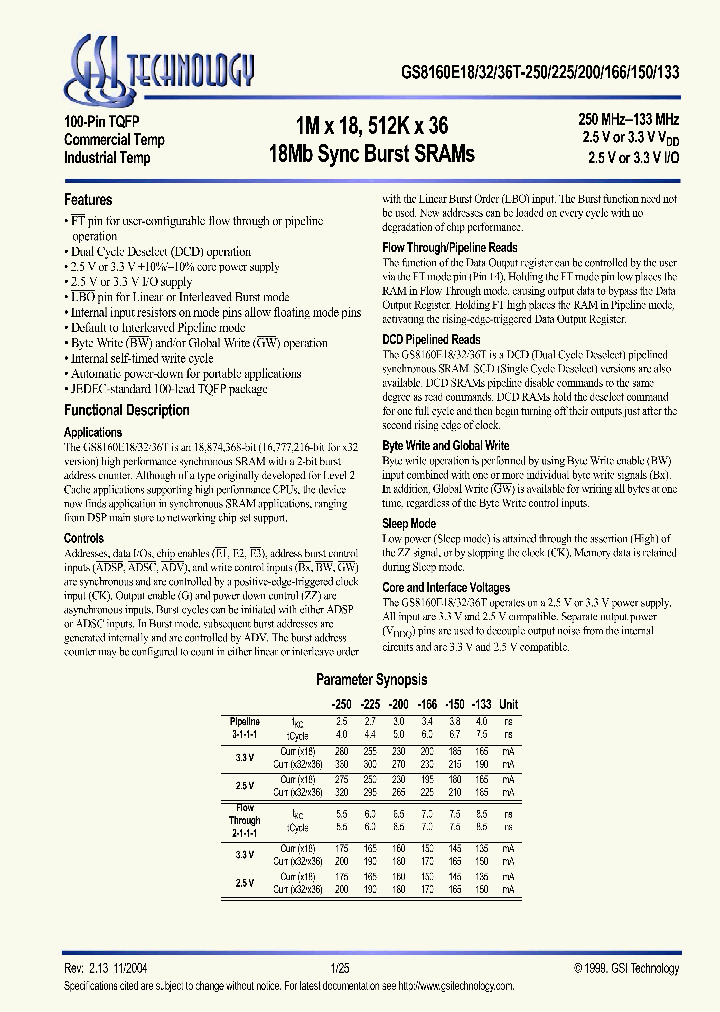 GS8160E18T-133I_626246.PDF Datasheet