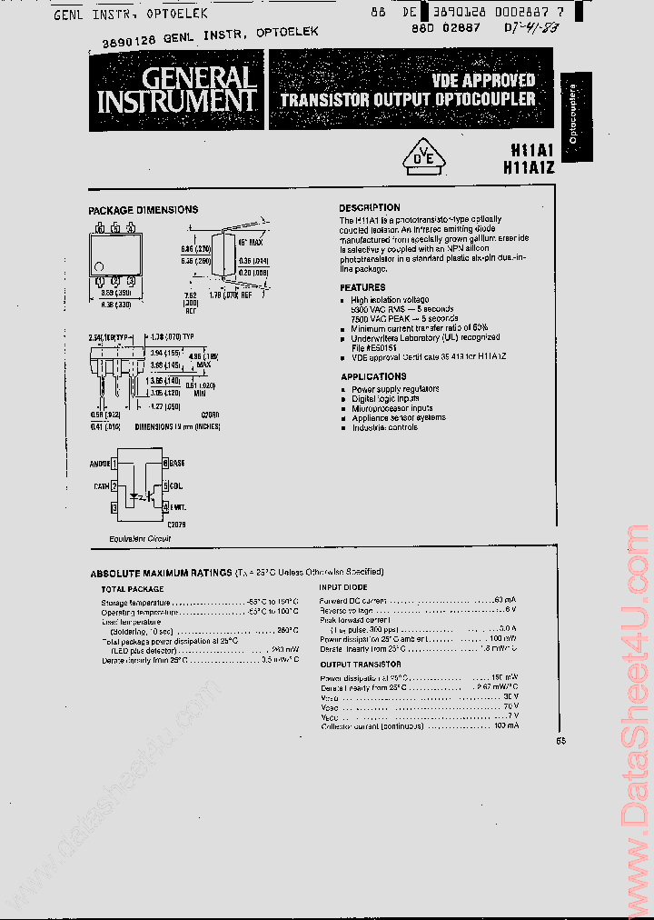 H11A1Z_879698.PDF Datasheet