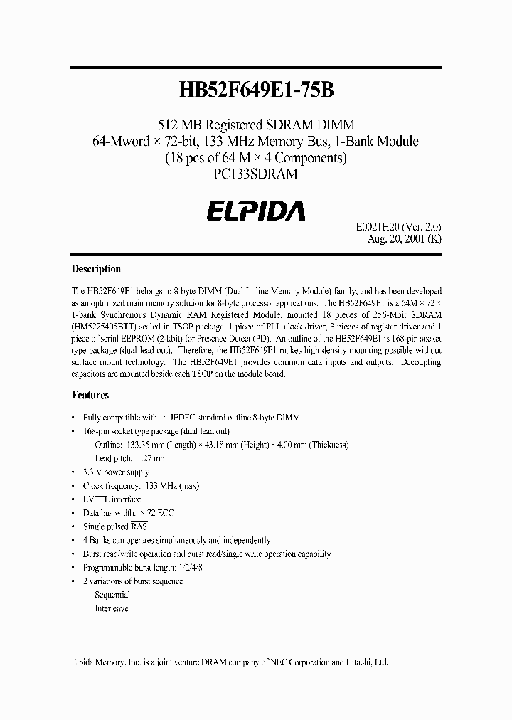 HB52F649E1_955032.PDF Datasheet