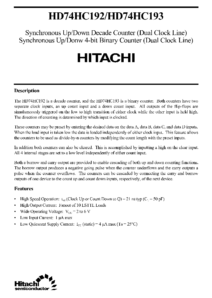 HD74HC192_816581.PDF Datasheet