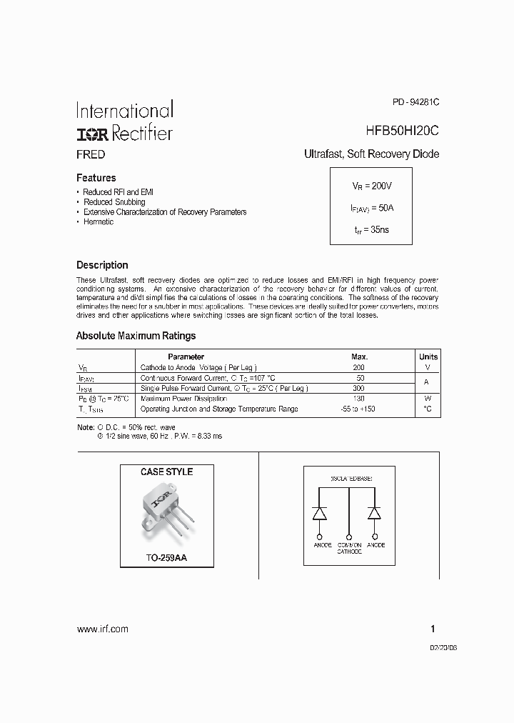 HFB50HI20C_738136.PDF Datasheet