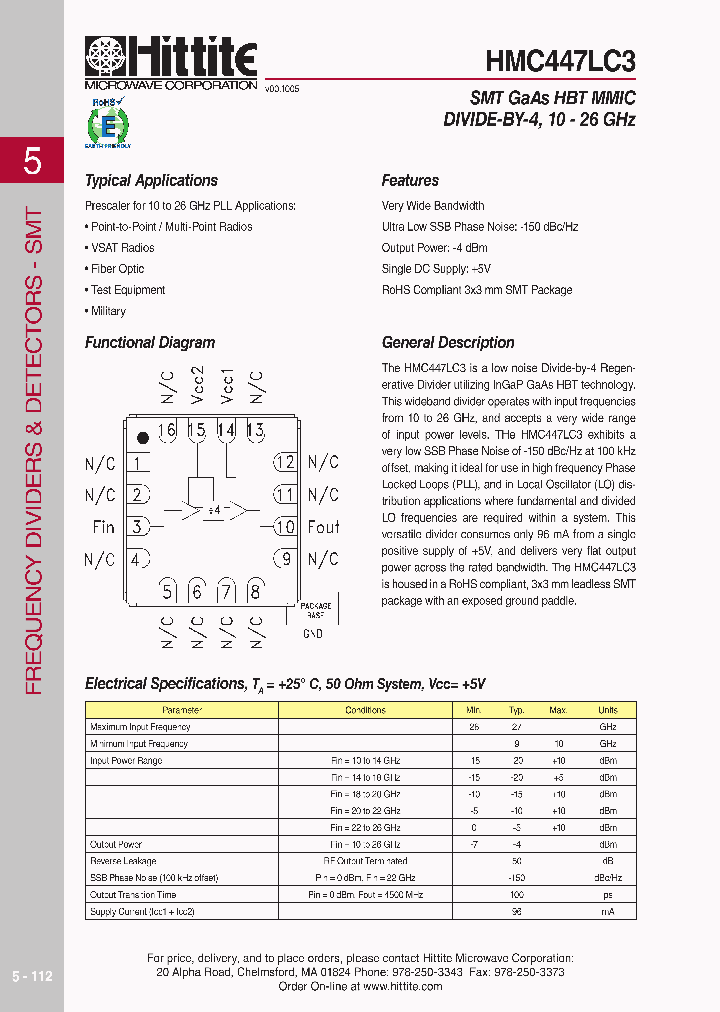 HMC447LC3_637316.PDF Datasheet