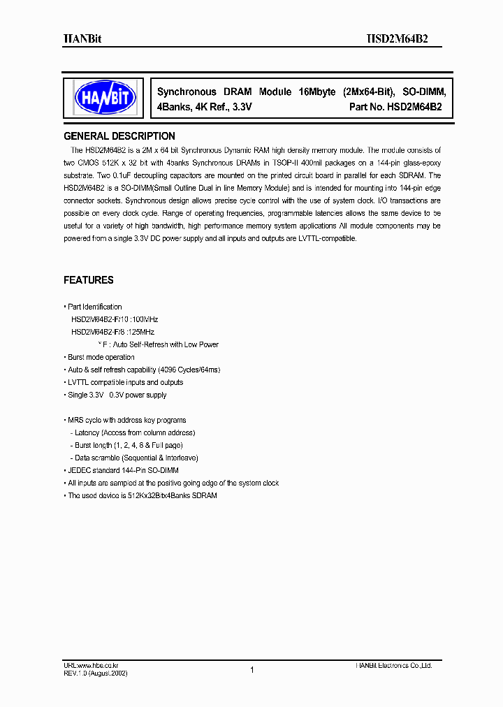 HSD2M64B2_632899.PDF Datasheet