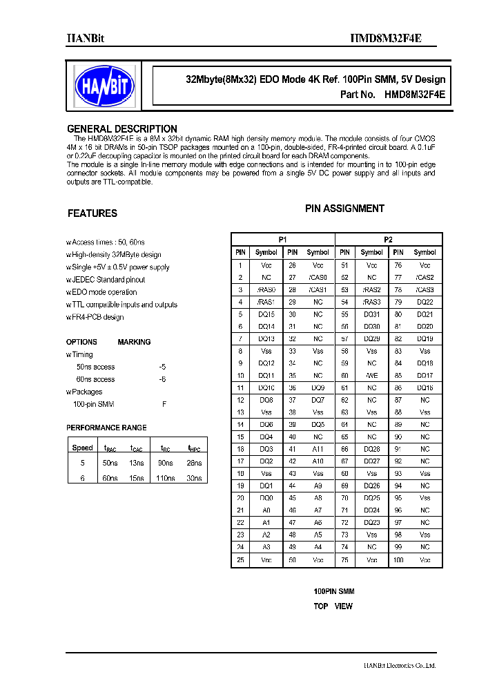 HMD8M32F4E-5_634524.PDF Datasheet