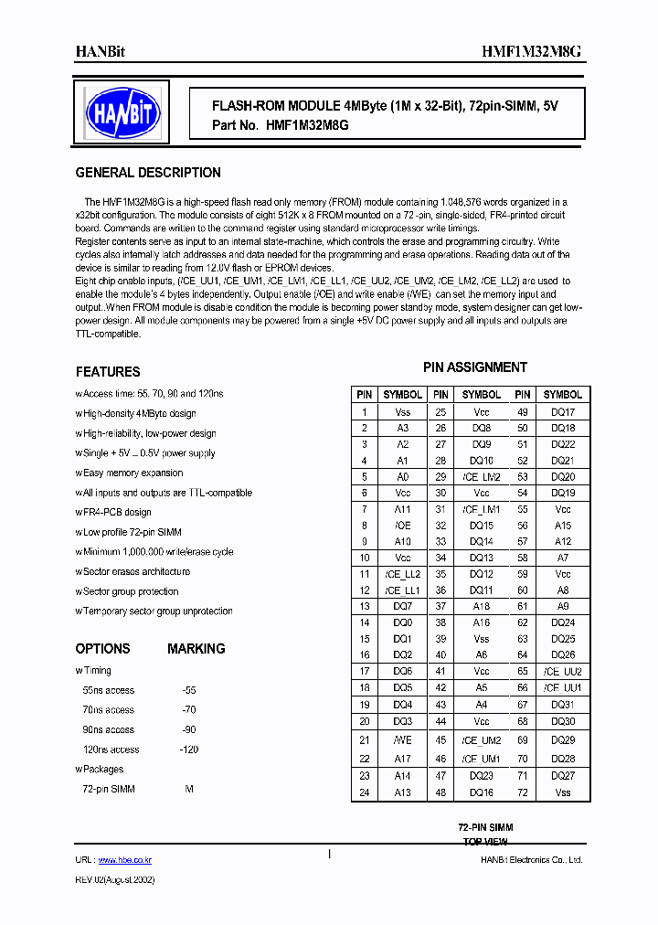 HMF1M32M8G_634455.PDF Datasheet