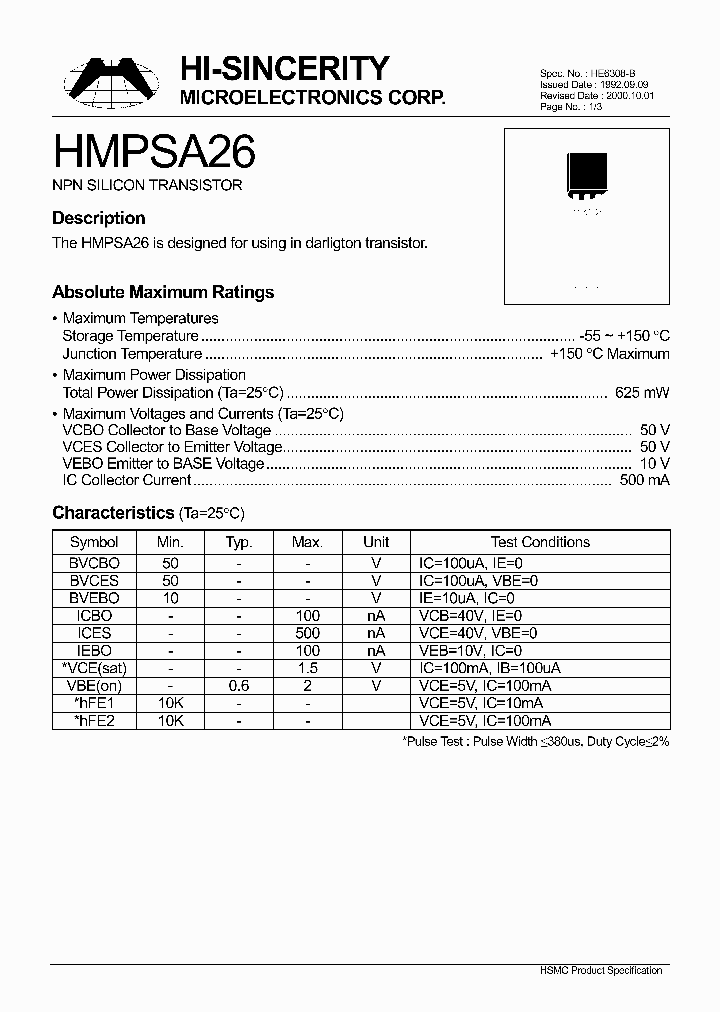 HMPSA26_775447.PDF Datasheet