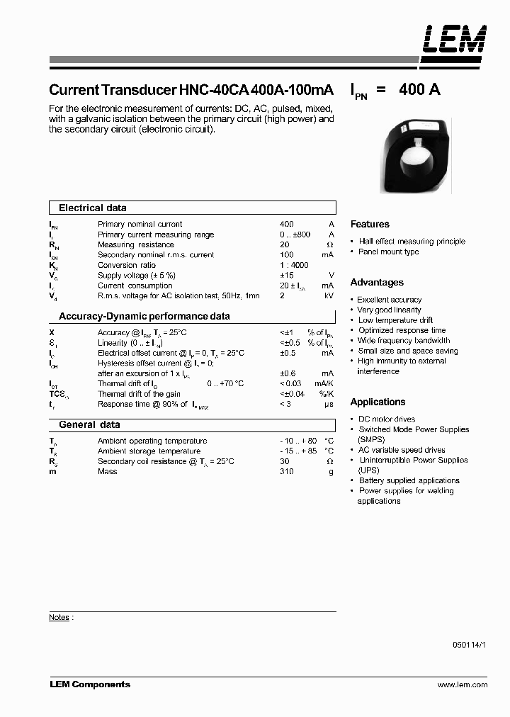 HNC-40CA05_701246.PDF Datasheet