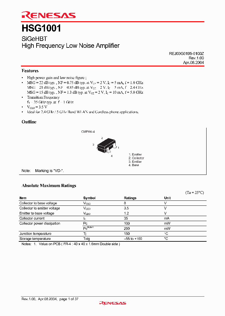 HSG1001_673776.PDF Datasheet