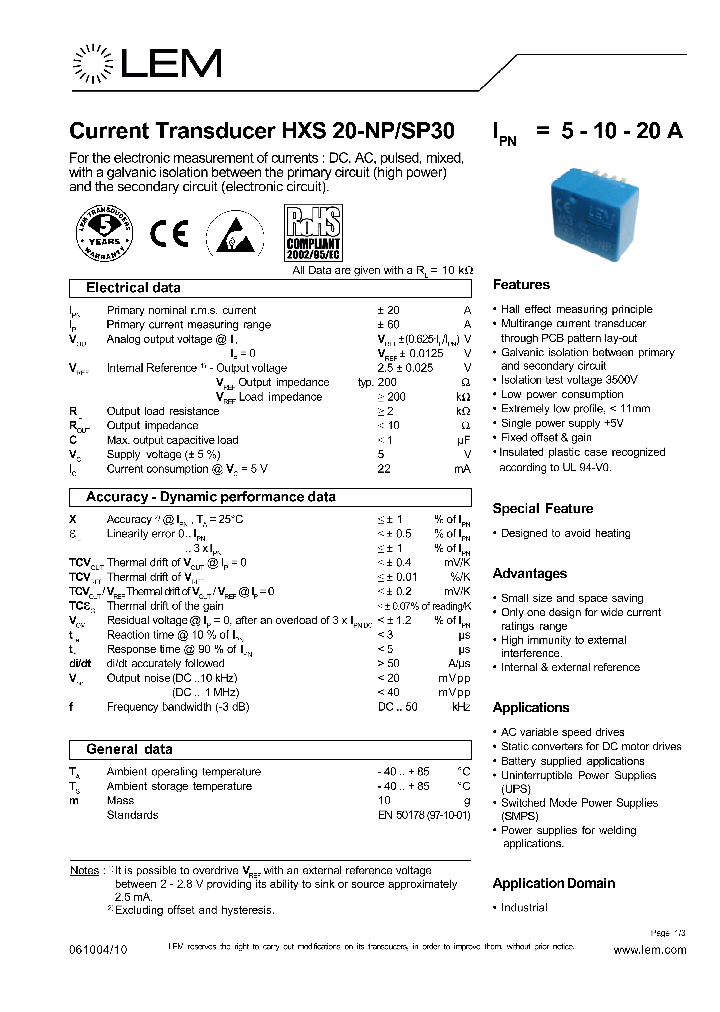 HXS20-SP30_701115.PDF Datasheet