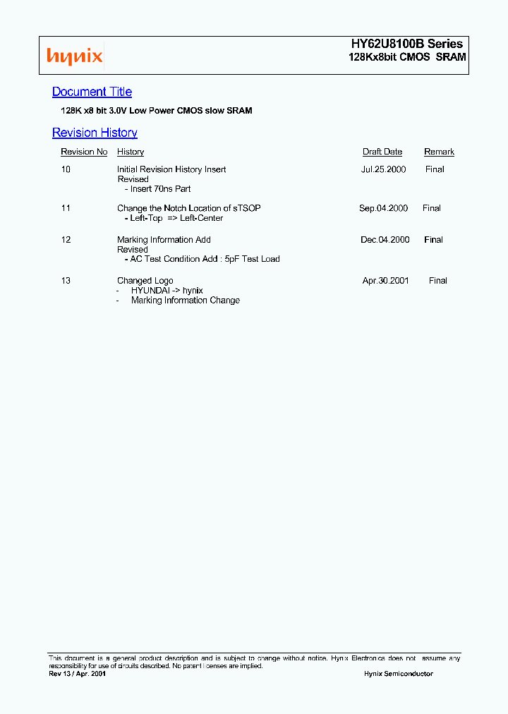 HY62U8100B-E_626539.PDF Datasheet