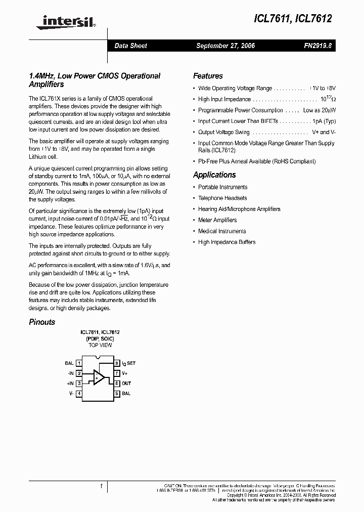 ICL761106_735830.PDF Datasheet