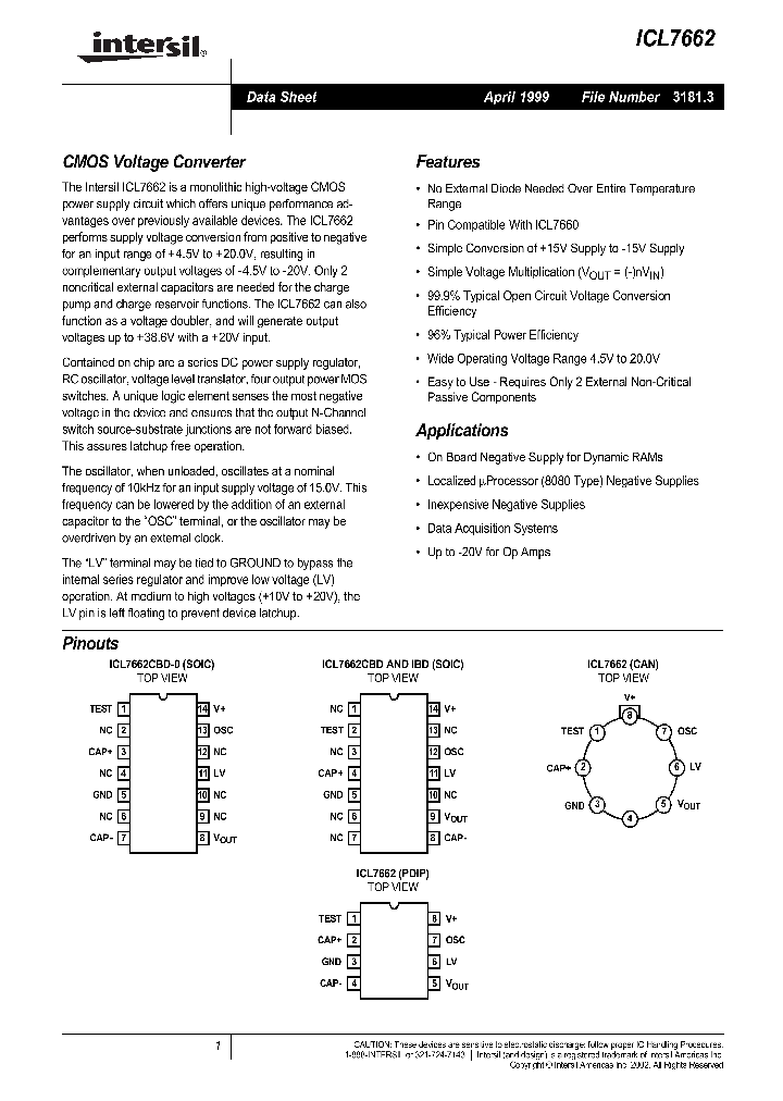 ICL7662IBD_787722.PDF Datasheet