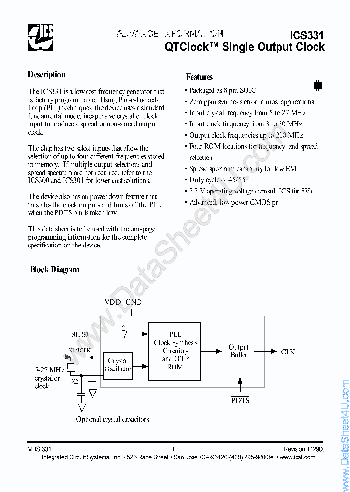 ICS331_848982.PDF Datasheet