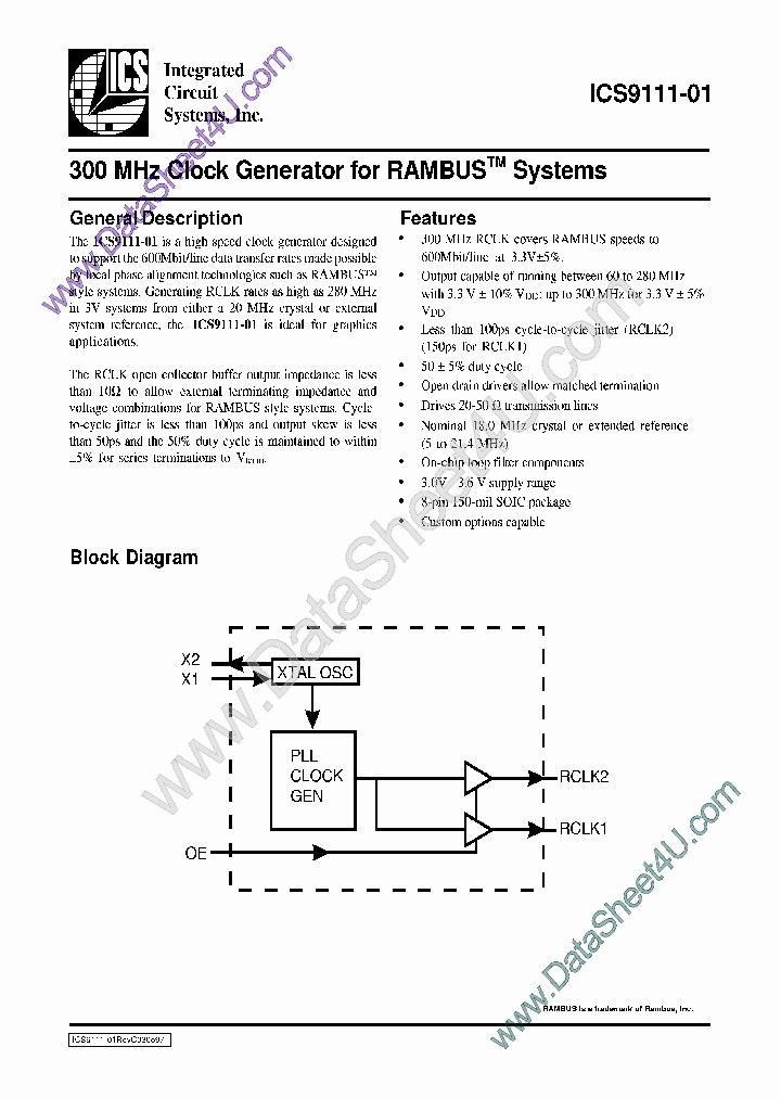 ICS9111-01_822817.PDF Datasheet