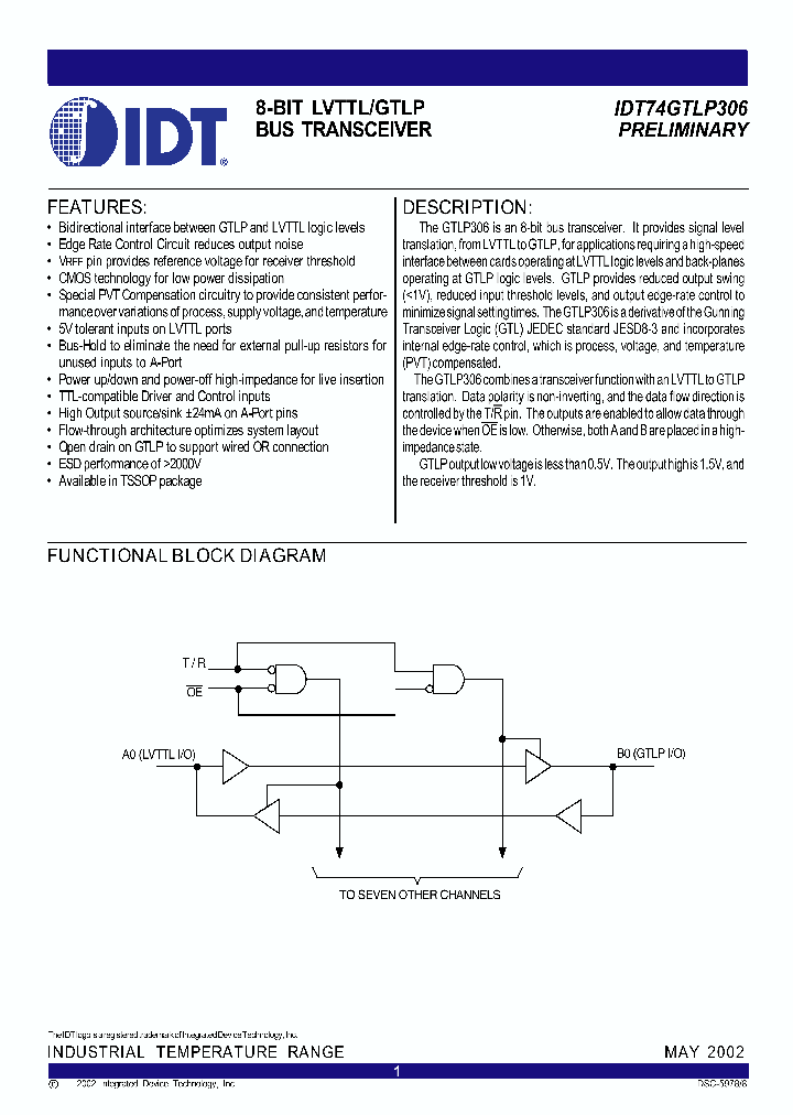 74GTLP306DATASHEET_971114.PDF Datasheet