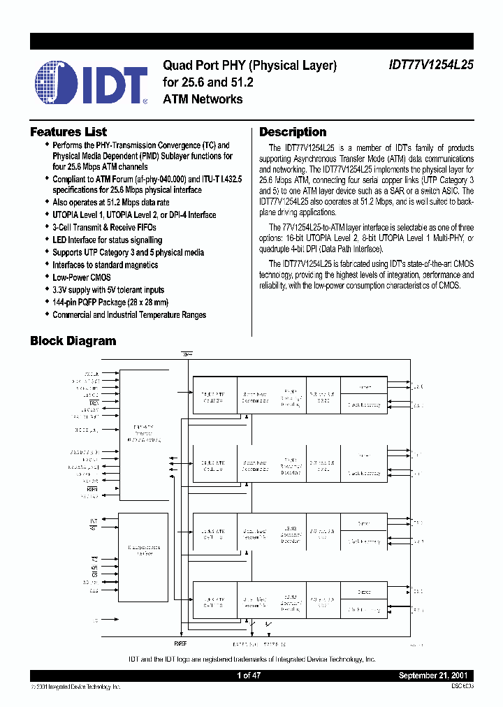 IDT77V1254L25_819002.PDF Datasheet