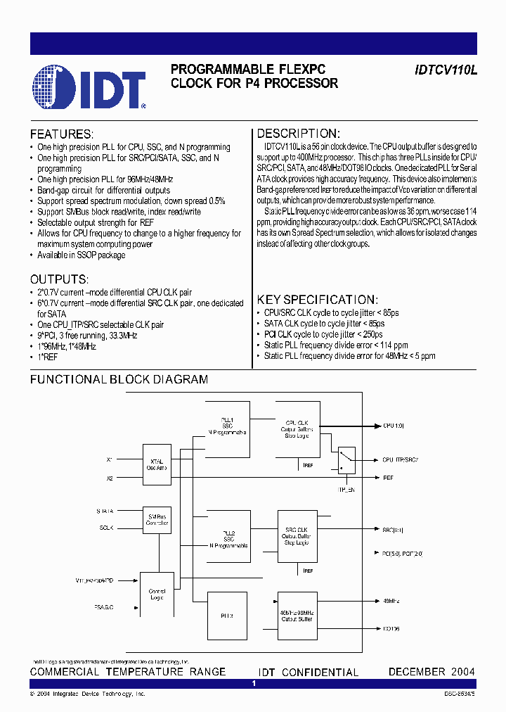 IDTCV110L_725329.PDF Datasheet