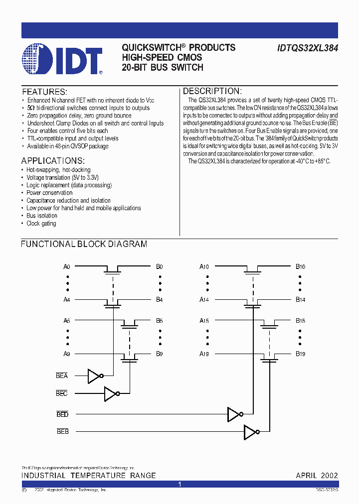 IDTQS32XL384Q1_903270.PDF Datasheet