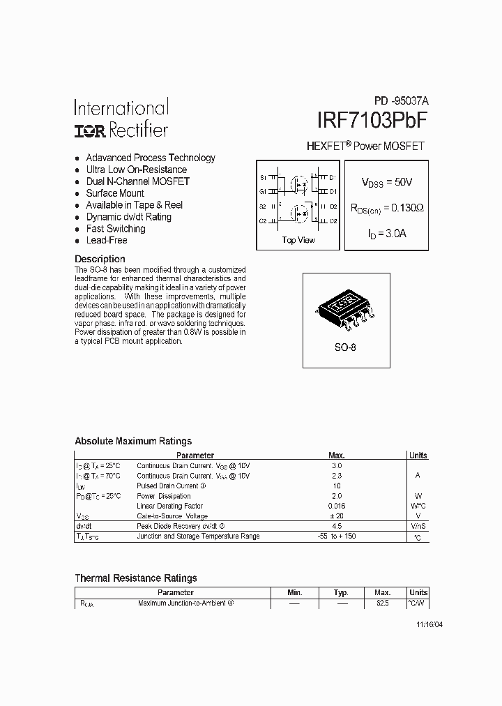 IRF7103PBF_732394.PDF Datasheet