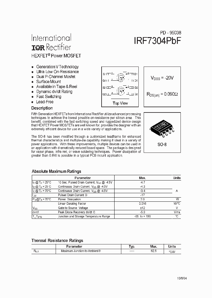 IRF7304PBF_709765.PDF Datasheet