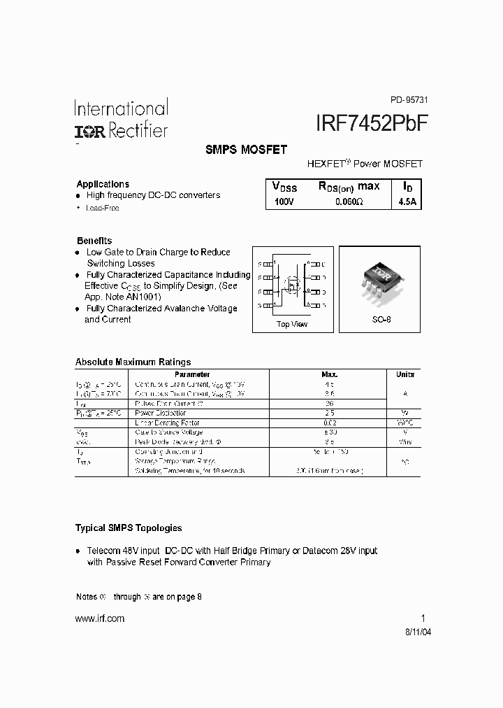 IRF7452PBF_709466.PDF Datasheet