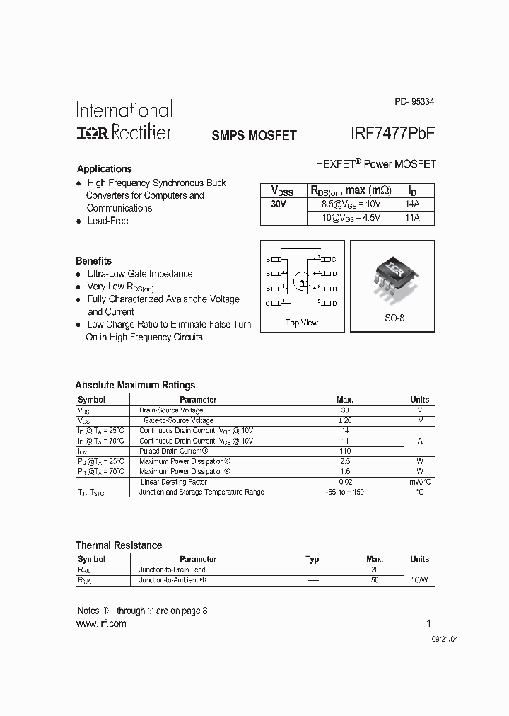 IRF7477PBF_709461.PDF Datasheet